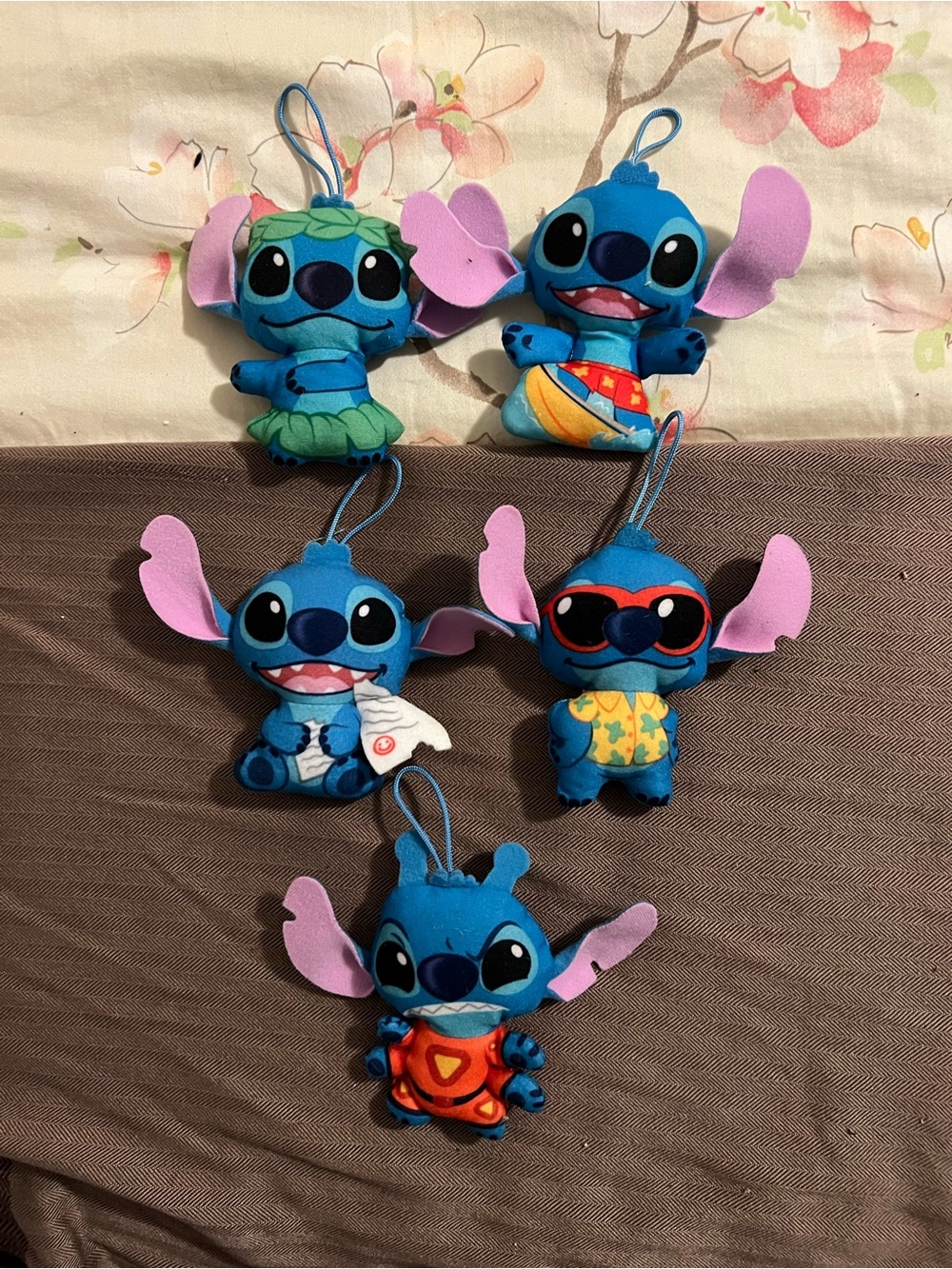 Lilo And Stitch Hangtag Plush Lot Of 5 Mcdonalds Disney Ornament Keychain